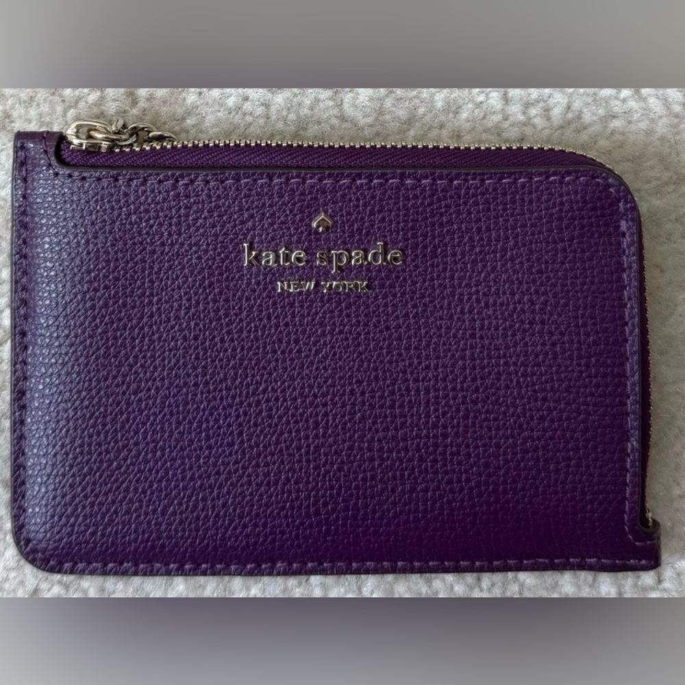 Kate Spade Purple Zip Card Holder